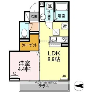 オネット光が丘 B【1階】の間取り