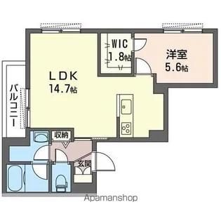 プレミアム新中野【203号室】の間取り
