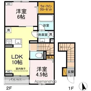 DーINVEST田宮【2階】の間取り