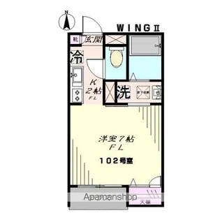 WINGII【1階】の間取り