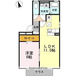 リーベ A棟【1階】の間取り