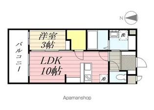 エフパルク大橋Ⅱ【2階】の間取り