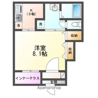 HALELEA・AOBA(ハレレア・アオバ)【1階】の間取り