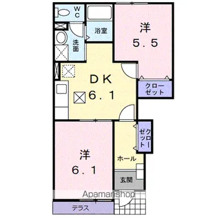 チェリークイーン【1階】の間取り