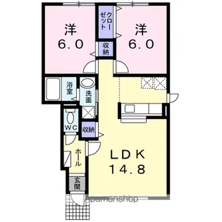 パークサイドC【1階】の間取り