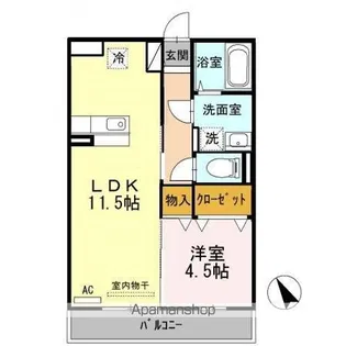 ローゼスポート港町 A棟【3階】の間取り