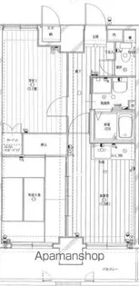 ライオンズマンション平和公園【3階】の間取り