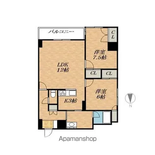 センターシティ⑤【7階】の間取り