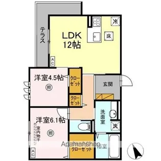 D’S LIEN (ディーズリアン) D【1階】の間取り