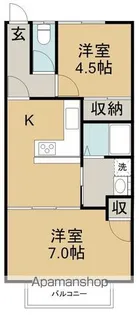 アーバンハイツΑⅡ【221号室】の間取り