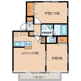 アミティエⅠ番館【1階】の間取り