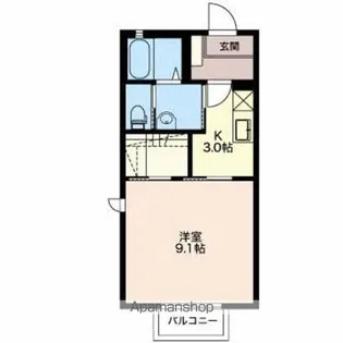 キャロル【203号室】の間取り