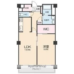 グランヴェル西山2号館【1階】の間取り