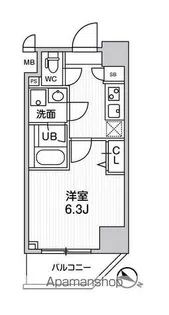 ALTERNA横濱阪東橋【11階】の間取り