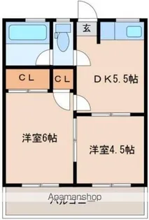 パームビル【303号室】の間取り
