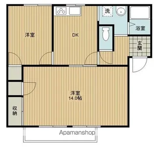 ファミール一色【201号室】の間取り