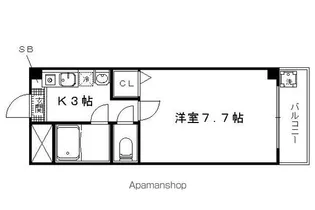 パークハイツテントク【402号室】の間取り