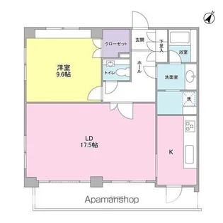 東京都目黒区中目黒4丁目【マンション】の間取り