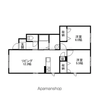 サンクレール三大寺【101号室】の間取り
