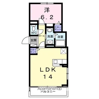 プラシード【1階】の間取り