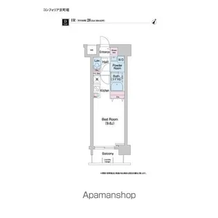 コンフォリア京町堀【9階】の間取り
