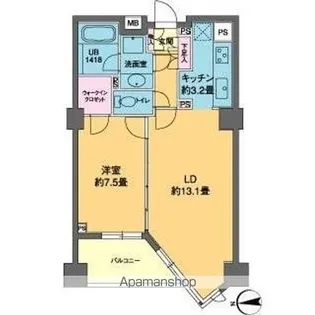 カスタリア高輪【3階】の間取り