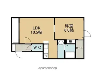 LOUVET Ⅶ【103号室】の間取り