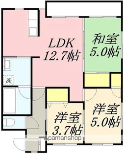 スシキンプラザ【202号室】の間取り