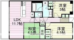 ドゥーエ仙台イースト【14階】の間取り