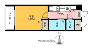パティオス大橋【103号室】の間取り