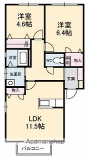 レインボー K【1階】の間取り