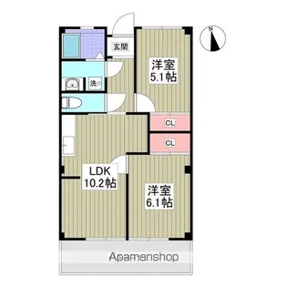 5thマンション【2階】の間取り