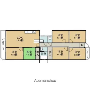 スペクトルティアラ宮町【2階】の間取り