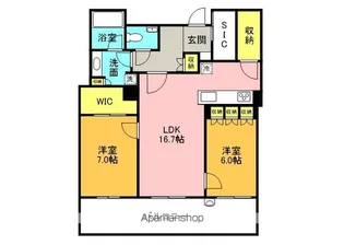 THE KOURIEN TOWER【3507号室】の間取り