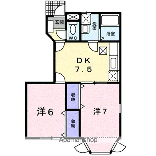 メゾンセレッソ Ⅱ【1階】の間取り