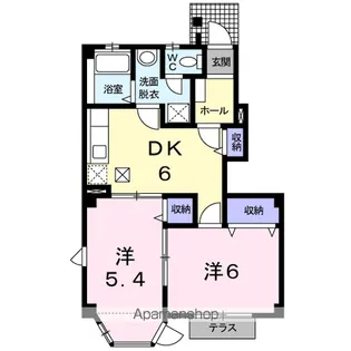 サンライズ・ヒル【1階】の間取り