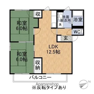 ディアス三国【A102号室】の間取り