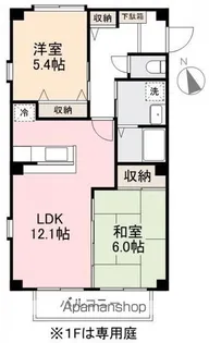 フォブールフォレストA・B【2階】の間取り