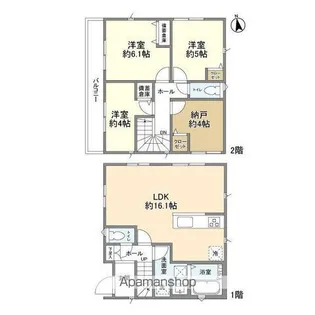 埼玉県さいたま市岩槻区宮町2丁目【一戸建】の間取り