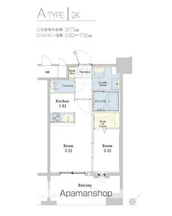 エンクレスト博多駅東Ⅱ【5階】の間取り