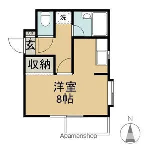 ラ・フォンテーヌ【206号室】の間取り