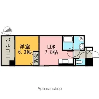 サンシアルザ上前津【10階】の間取り