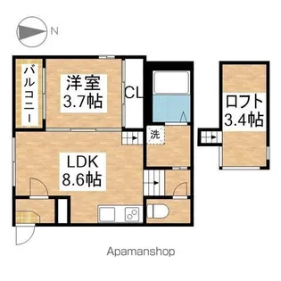 ハーモニック御器所【2階】の間取り