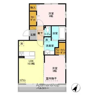 フェリーチェ B【301号室】の間取り