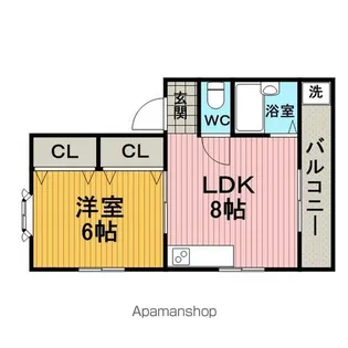 ハイツ西田【3階】の間取り