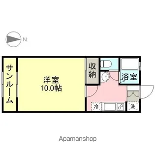 メゾン・フローレンス【1-C号室】の間取り