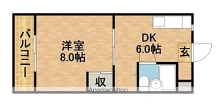 サンキャッスル【1階】の間取り