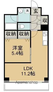 パークサイドレジデンス榴岡【12階】の間取り