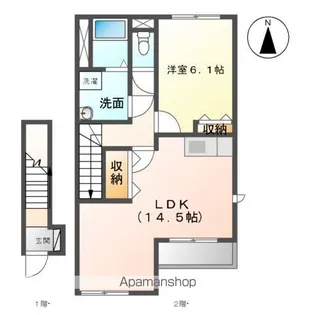 サンコート北原A棟【2階】の間取り