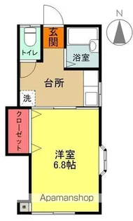 レジデンスHIRO【104号室】の間取り